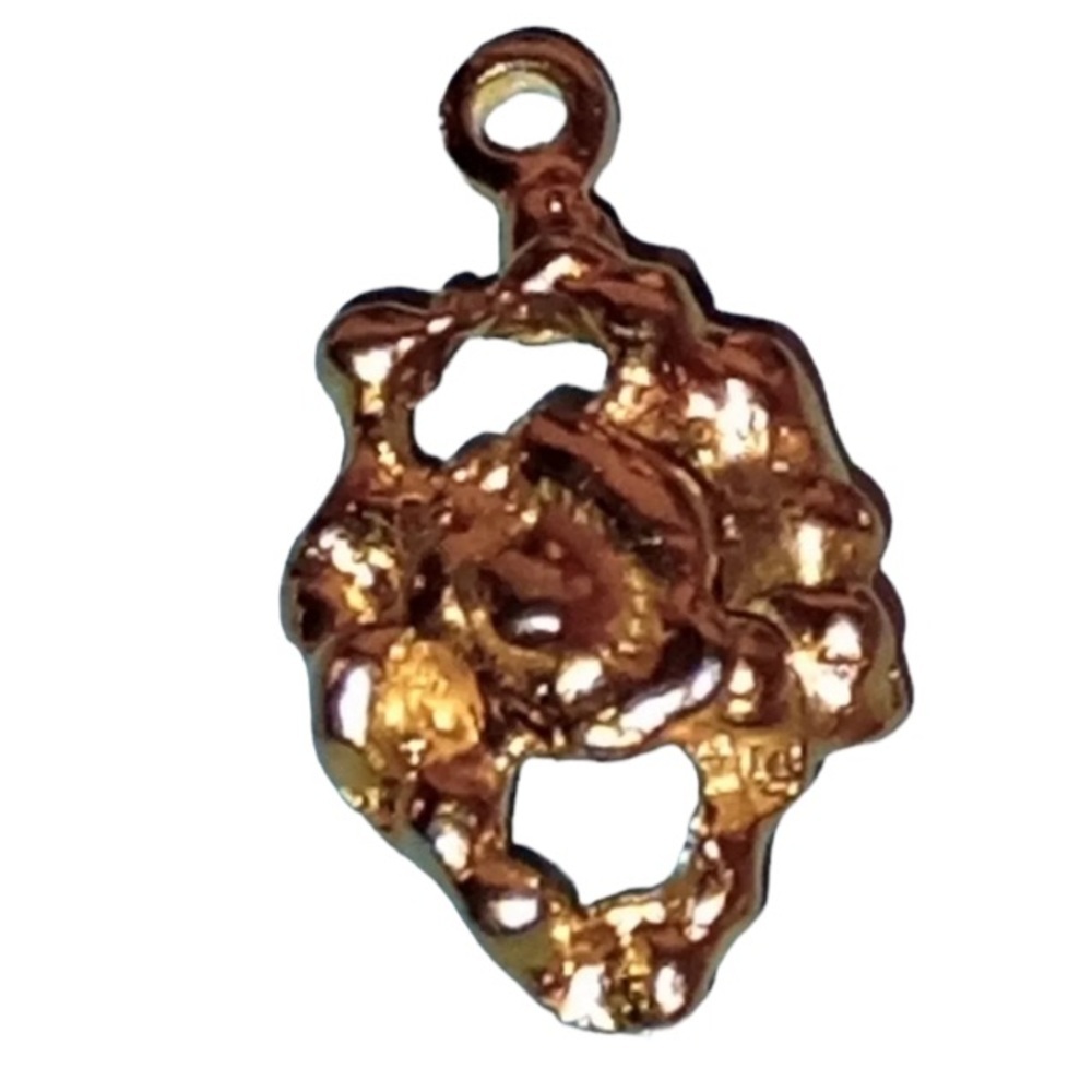 Ronte Of Hollywood The Golden Nugget Pendant  Electroplated 24K Gold Vintage